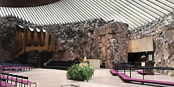 009-Helsinki, skalní kostel Tempelliaukio