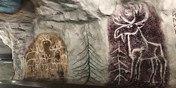 015-Stockholm, originální výzdoba metra