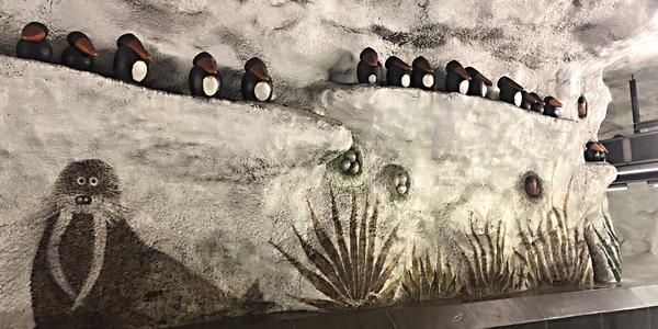 017-Stockholm, originální výzdoba metra