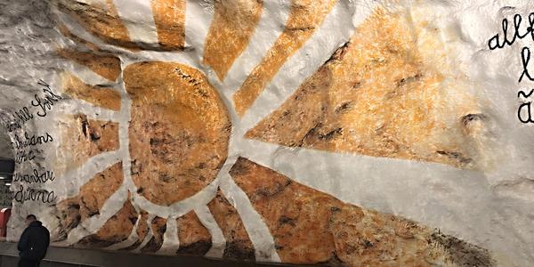 022-Stockholm, originální výzdoba metra