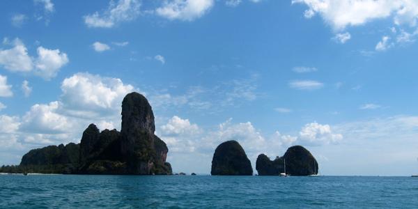 Krabi, ostrůvky v  Railay West