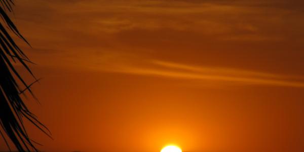 Paracas, západ slunce