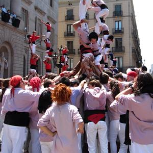 Barcelona, stavba lidských věží