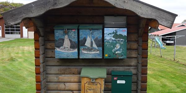 053-Lofoten, poštovní schránky v Laukviku