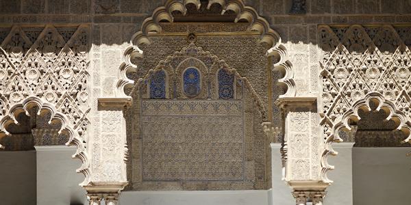 106-Sevilla, Alcázar, inspirace Alhambrou