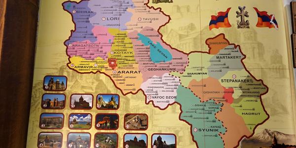 Khor Virap, mapa Arménie 1