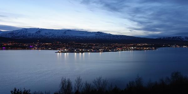 085-Večerní pohled na Akureyri