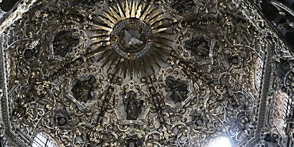 061-Puebla, výzdoba kupole Santo Domingo