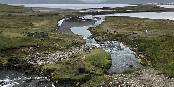 045-Snaefellsnes, krajina pod vodopády Keilir