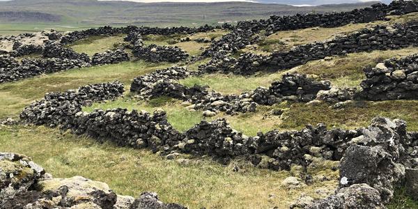 132- Stará ohrada na třídění ovcí u kráteru Grábrók