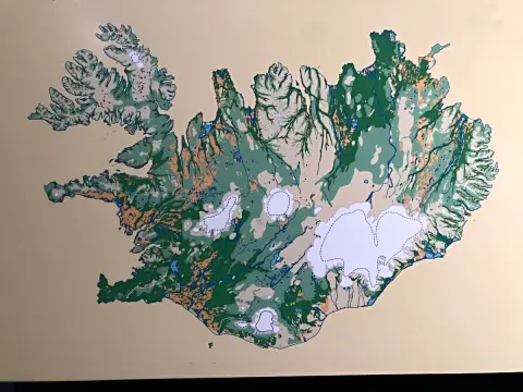 Island, geografická mapa