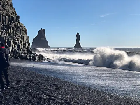 Reynisfjara za klidného moře